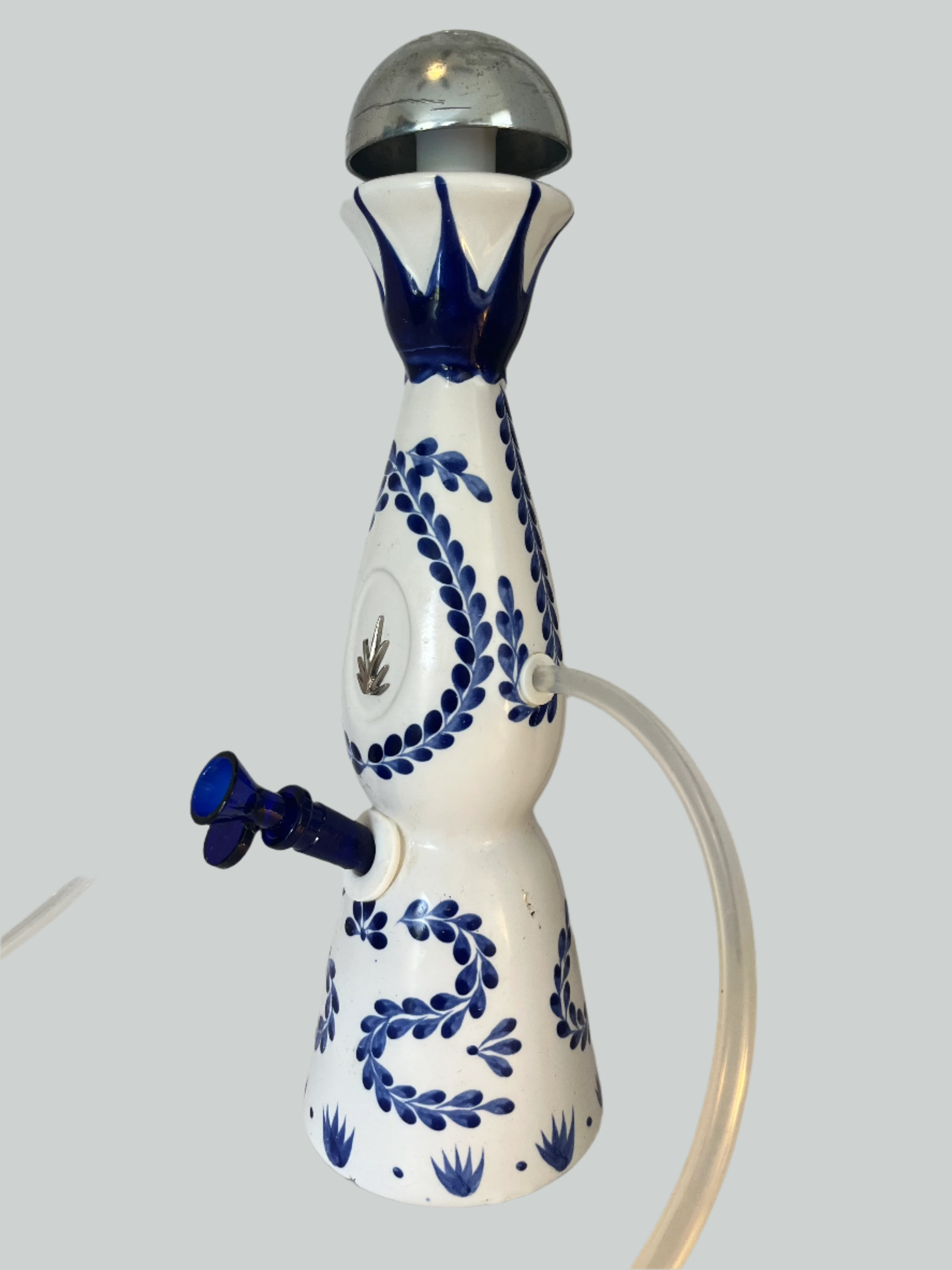 Tall Handpainted Ceramic Bong for Two Malt Shop Bongs
